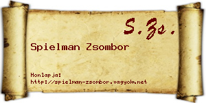 Spielman Zsombor névjegykártya